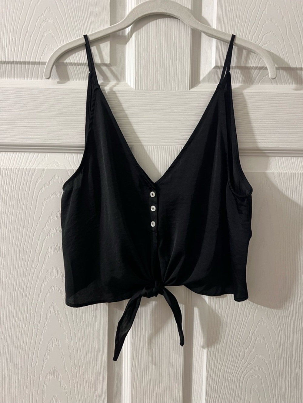 Free People Satin Tie-Front Tank Top